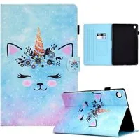 Wigento Tablet-Hülle Für Samsung Galaxy Tab A8 2021 X205 X200 Design Motiv 4 Kunstleder Hülle Cover Tablet Tasche Case Neu