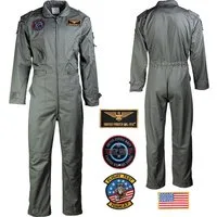 Mil-Tec Overall US Army Fliegerkombi mit Abzeichen