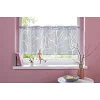 OTTO home Scheibengardine Anna (1 St), Ösen, halbtransparent, Ausbrenner, Viskose & Polyester, Äste-Motiv