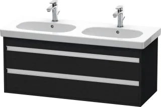Duravit Ketho Waschtischunterbau wandhängend Eiche Schwarz Matt 1150x455x480 mm - KT664901616 KT664901616