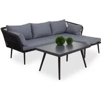 Outdoor Gartenlounge-Set Lounge-Set outdoor SUNERA 3-tlg BHT 225x75x145 cm grau Gartenset