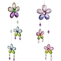 formano Hängedekoration 2er Set Girlande Blumen 28 cm Fensterdeko Hänger hängend (2-er Set)