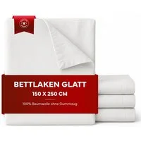 texpot Bettlaken glatt Betttuch Abdecktuch Stecklaken 140 Gramm, Gummizug: ohne, (1 Stück)