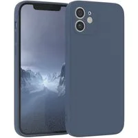 EAZY CASE Handyhülle für Apple iPhone 12 Hülle Silikon 6,1 Zoll, Handy Softcase mattierte Silikonhülle Back Cover Soft Blau / Petrol