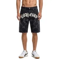Ed Hardy Jeansshorts Short Ed Hardy Gothic Cobweb Spinnweben-Grafik-Druck