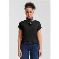 QS T-Shirt Loose Fit-Shirt im Lyocellmix Fledermausärmel