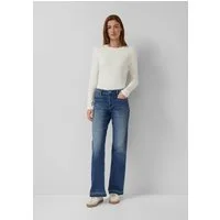 s.Oliver Bootcut-Jeans Jeans-Hose Jeans / Regular Fit / Mid Rise / Flared Leg / ausgefranster Saum