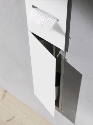 emco WC-Modul asis 2.0 Unterputz, 811 mm, Türanschlag links, weiss matt ohne Einbaurahmen,975428451 975428451