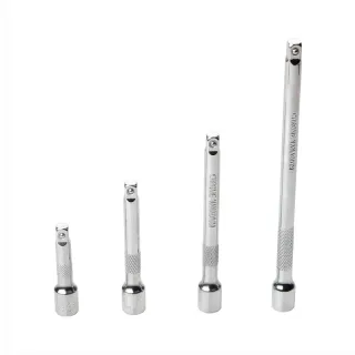4PCS 1/4 Inch Extension Rod Set Chrome Vanadium Steel 6.3mm Socket Wrench Quick Auto Repair Tools 150mm 100mm 75mm 50mm