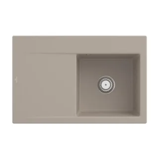 Villeroy und Boch Subway Style 45 Einbauspüle 334700AM Spülbecken rechts, almond CeramicPlus, 78 x 51 cm