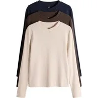 The Set Langarmshirt The Set hochgeschlossene Langarmshirts, 3er-Pack (3-tlg)
