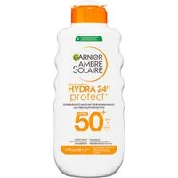GARNIER Sonnenschutzmilch AMBRE SOLAIRE HYDRA 24H PROTECT+ SONNENSCHUTZ-MILCH LSF 50+, Beugt dunkle Flecken vor, wasserfest, zieht schnell ein.