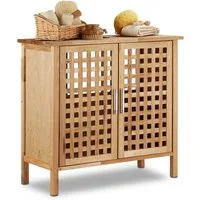 relaxdays Waschbeckenunterschrank Walnuss (1-St)