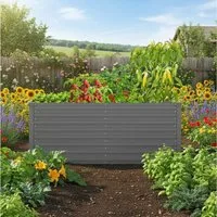 KONIFERA Hochbeet "Emmy", bodenloses Gartenbeet aus verzinktem Stahl, mit Verstrebungen für mehr Stabilität, in zwei Farben