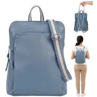 Alessandro Salvatore Cityrucksack Rucksack Leder Damen klein Echtleder Tasche, Damenrucksack small Handtasche Freizeitrucksack Rom 12979 + Etui