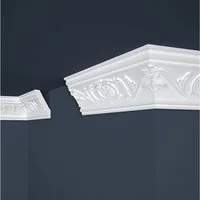 PROVISTON Stuckleiste Polystyrol, 53 x 88 x 2000 mm, Weiß, Deckenleiste, Kleben, Polystyrol, 1-St.