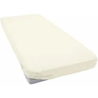 Primera Spannbettlaken Mako-Feinjersey Spannbetttuch, Mako-Jersey, Gummizug: rundum, (1 Stück), Geeignet für Standardmatratzen bis 22 cm, 100% Baumwolle