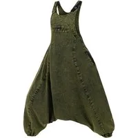 KUNST UND MAGIE Latzhose Hippie Latz/Haremshose Hose 70er Jumpsuit Overall Stonewashed Catsuit