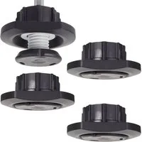 SO-TECH® Möbelfuß Höhenversteller für Ø 30 mm Topfbohrung, Höhenverstellung 10, (Spar-Set, 4-St), Tragkraft 175 kg pro Stück, Hersteller: Italiana Ferramenta