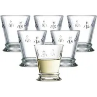 La Rochere Glas Biene Abeille Wassergläser 260 ml 6er Set, 6-tlg., Glas