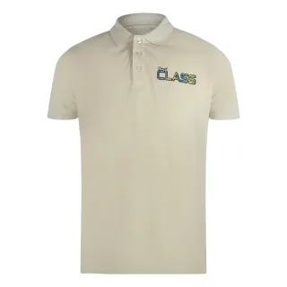 Cavalli Class Poloshirt Mit Leuchtendem Blumenlogo In Beige Und Sand