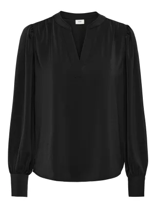 JDY - JDYAYA L/S V-NECK WVN Black - Gr. - XS