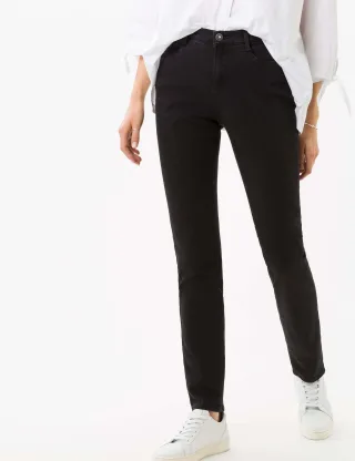 Brax Damen Five-Pocket-Hose Style CAROLA, denim schwarz, Gr. 34