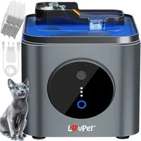 Lovpet Trinkbrunnen für Katzen & Haustiere Wasserspender mit Bewegungssensor Katzenbrunnen, Automatischer Wasserbrunnen, Katzentrinkbrunnen sehr leise 30dB