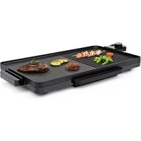 Tristar Tischgrill, 2000 W, Elektrischer XL Teppanyaki Balkon Back-& Grill-Platte für 4-6 Personen
