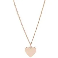 Fossil Kette mit Anhänger Schmuck Edelstahl DREW HEART VINTAGE ICONIC Herz