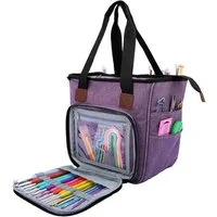 TUWENA Aufbewahrungsbox Häkeltasche für Garn, Leichte Stricknadeln, Wollaufbewahrungstasche, Tragbare Garntasche für Stricknadeln, Häkelnadeln, Wolle und Zubehör