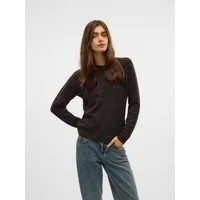 Vero Moda Rundhalspullover VMDOFFY LS O-NECK BLOUSE GA NOOS Materialmix, regular fit