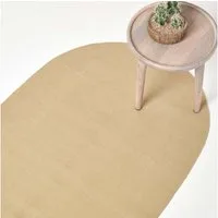 Homescapes Teppich Handgewebter geflochtener Teppich in Beige, 50 x 80 cm, Höhe: 20 mm