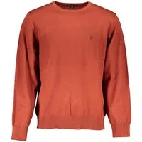 U.S. Polo Strickpullover Elegant: Bronze Herrenpullover mit Stickerei und Rundhals-Ausschnitt
