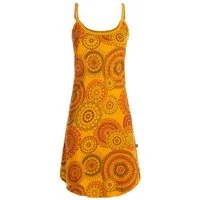 Vishes Minikleid Damen Sommer-Kleider Jersey-Kleid Mini-Kleid Spagettiträger-Kleid Goa, Guru, Hippie Style
