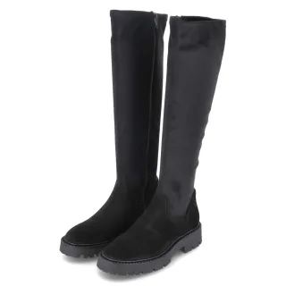 Tamaris Stiefel - Gr. 37 - Schwarz - Leder & Textil