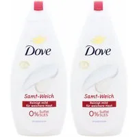 DOVE Duschpflege 2x Dove Samt-Weich je 450ml Pflegedusche reinigt mild für weiche Haut