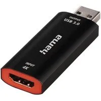 Hama Video-Aufnahme-Stick, USB-Stecker - HDMI™-Buchse, 4K Video-Converter Video-Adapter USB Typ A zu HDMI