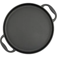 BBQ-Toro Grillpfanne Gusseisen Grillpfanne Ø 35 cm - Servierpfanne, Grillplatte, Gusseisen