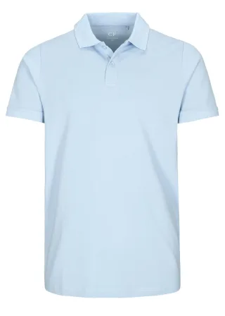 COMMANDER Finest Clothing - (S)-NOS 2-Knopf Poloshirt 1/2 chambray blue - Gr. - L