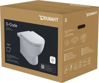 Duravit D-Code WC-Set bodenst.Vorwand, Rimless 40370900A1