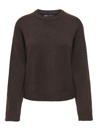 ONLY - ONLSIMONI L/S O-NECK PULLOVER KNT NOOS Coffee Bean - Gr. - S