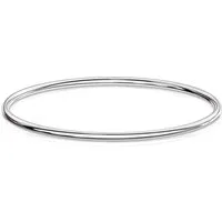 BUNGSA Armband Armreifen klassisch rund aus Edelstahl für Damen - Silber (1 Armband, 1-tlg), Bracelet Armschmuck