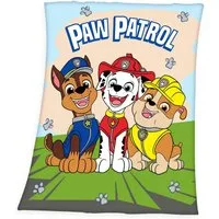 Kinderdecke 130x170cm Paw Patrol Chase Marshall Rubble hochwertig bedruckt, Herding, Bequeme Fleecedecke mit tollem Paw Patrol-Motiv
