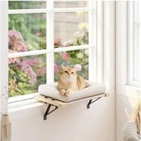 PawHut Tierbett 50x36cm Katzenhängematte mit verstellbarer Halterung, Polyester, mit abnehmbarem, maschinenwaschbarem Kissen, für Katzen unter 6 kg