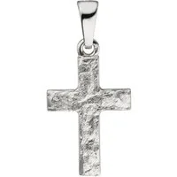 JOBO Kreuzanhänger Anhänger Kreuz, 925 Silber gehämmert