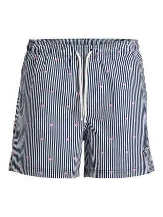 JACK&JONES - JPSTMAUI BREEZE MINI STRIPE SWIM SRT SN Navy Blazer - Gr. - L