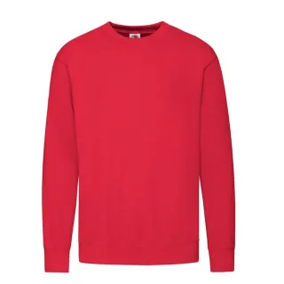 Fruit of the Loom - Sweatshirt für Herren angesetzte Ärmel (Rot)