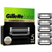 Gillette Rasierklingen Labs Champion Gold, 5-tlg., 5 Klingen für glatte Rasur