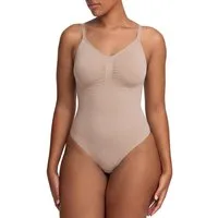 cfab Shaping-Body Bodysuit Sculpting Shapewear mit Slip-Desert-2XL (1-tlg)